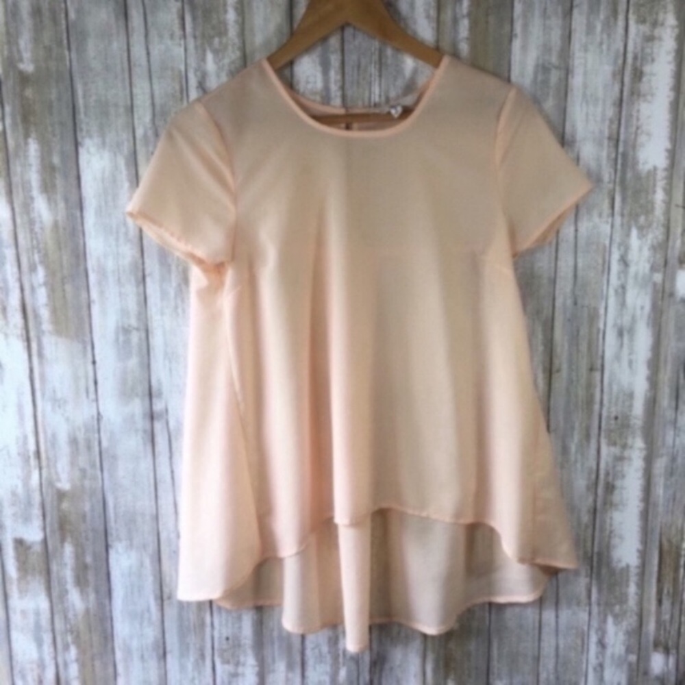Jack By BB Dakota Peach High Low Blouse